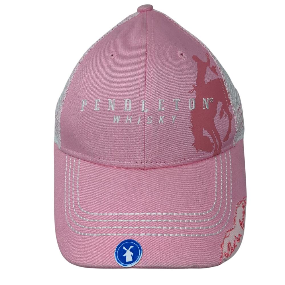 Pendleton Whisky Snapback Trucker Hat Pink One Size Mesh Back Outdoor